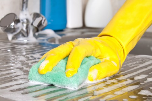 Deep carpet cleaning equipment used in a commercial property